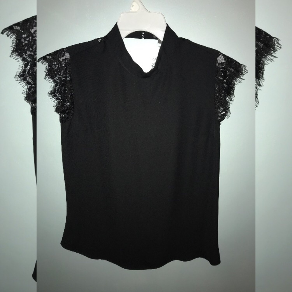 Black lace t-shirt